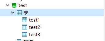 数据库test的所有表
